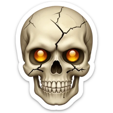 Dangerous skull sticker