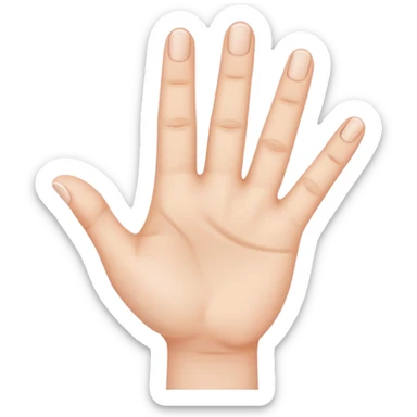 3 fingers being held up  sticker
