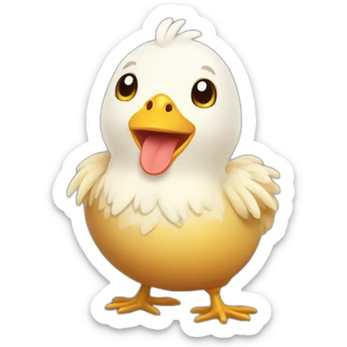 happy chicken hatching sticker