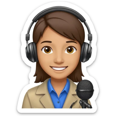 Un locutor de radio sticker