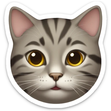  cat in a hush pose sticker