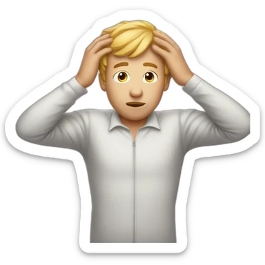 guy double face palm head sticker