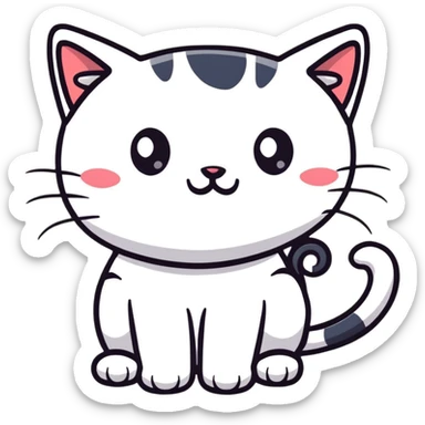 jolly one-eyed cat sticker