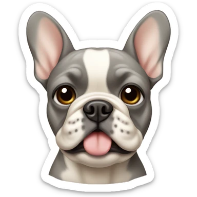 Gray and beige French bulldog  sticker