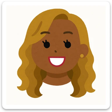 Edit the head-only illustration in the style of Irasutoya, a cute and simple Japanese illustration style. Add visible eyelashes and an earring to the character's head, keeping the overall look simple and adorable as typical of Irasutoya style. sticker