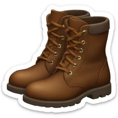 a pair of brown boots  sticker