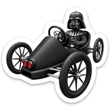 Darth Vader’s plush and refined two cylinder cyclekart with advanced rugged suspension and steering  sticker