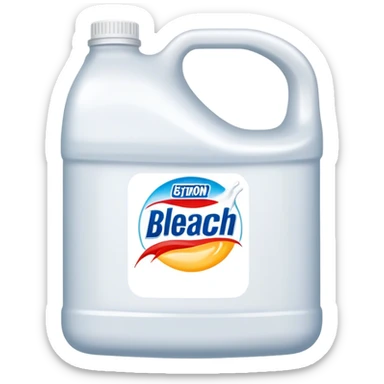 Gallon of bleach sticker