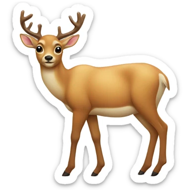 Deer doing a puzzle  sticker