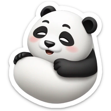 Panda falling asleep  sticker