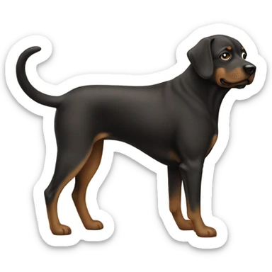 Dog with giant butt sticker