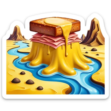 spam land surreal dali landscape sticker