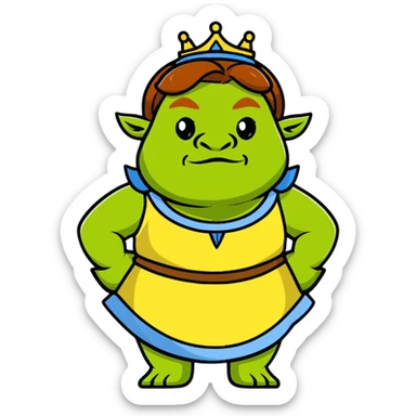 Princess Fiona ogre form from Shrek sticker