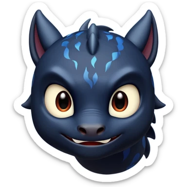 Emoj di night fury sticker