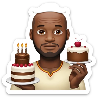 can you make a lebron bald and with a cake sticker