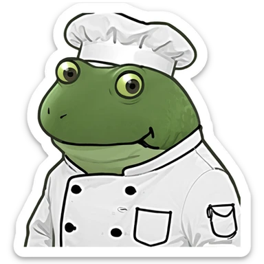 bufo in a chef coat sticker
