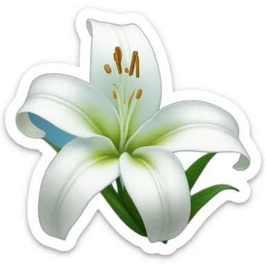 Lily flower blue sticker