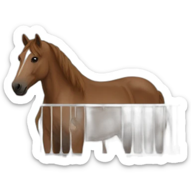 Horse on a balcony (juan) sticker