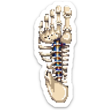 skeleton foot, bones of human foot, anatomical foot bones sticker