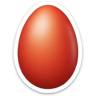 Red egg without any face sticker