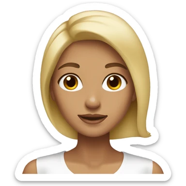 Girl serving breakfast tan skin blonde hair sticker