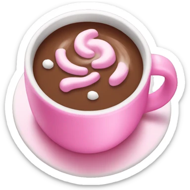 pink hot chocolate sticker