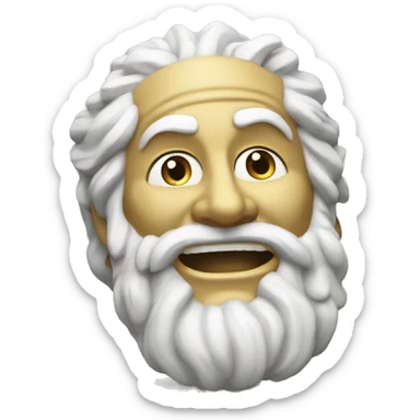 Ancient Greek King Odysseus Statue Face Only, Rolling on the floor laughing, Off-white sticker