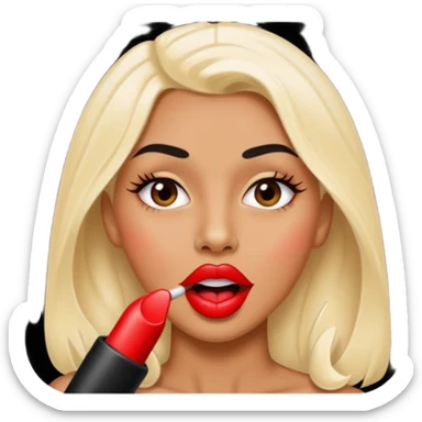 Heart eye emoji sucking a black penis sticker