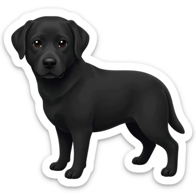 Black Labrador sticker
