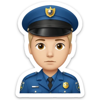 German police var sticker