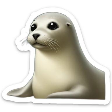 Seal painting a painting sticker