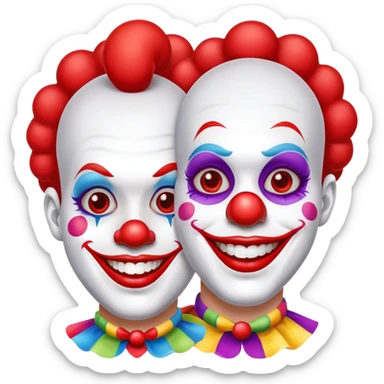 two clowns sticker