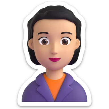 side eye baddie with confident smirk sticker