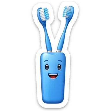 blue Toothbrush sticker