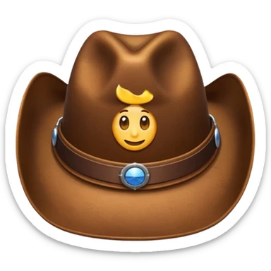 Cowboy hat  emoji style sticker