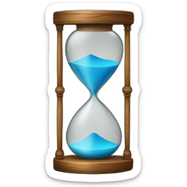 emoji looking at hourglass sticker