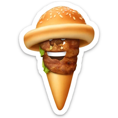 kebab wearing a hat sticker