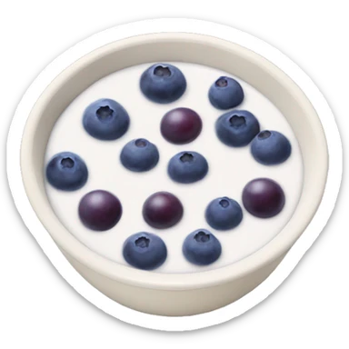 yoghurt bowl with grapes and blueberries sticker