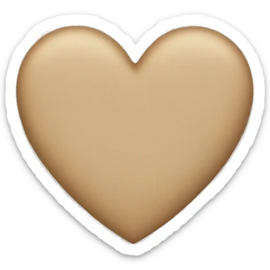 beige heart sticker