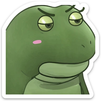 Sad emoji chocking itself sticker