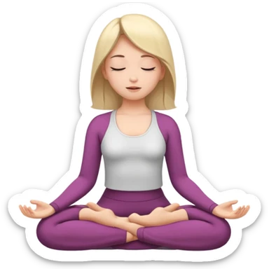 девочка сидит в позе лотоса и дышит sticker
