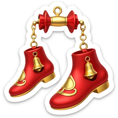 Ghunghroo on feet red and gold small  sticker