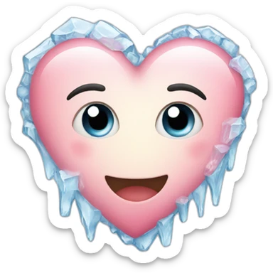 Heart ice sticker