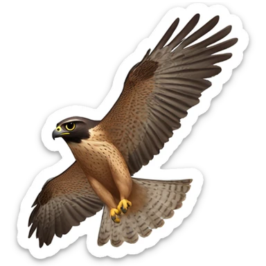 Falcon flying sticker
