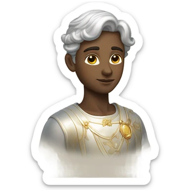 astrology virgo male white the maiden iridescent  sticker