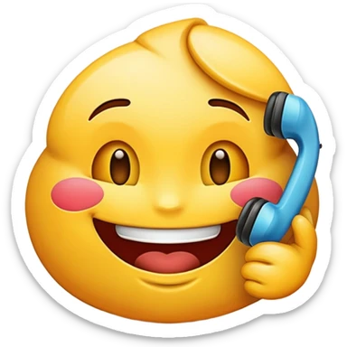 Emoji de espaldas con un telefono sticker