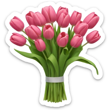 Tulip bouquet sticker