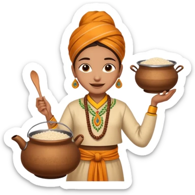 Emoji about Indian festival pongal  sticker