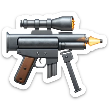 machine gun shooting sticker