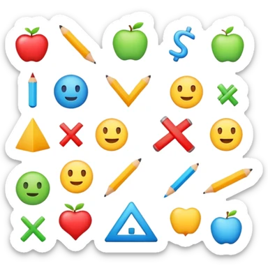 create mathematics emoji that is engaging for a mathematics class  sticker